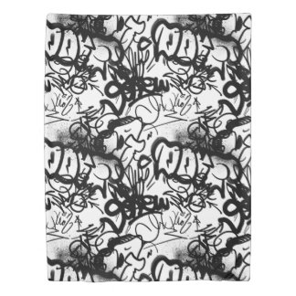 Urban Street Art Graffiti Pattern Duvet Cover