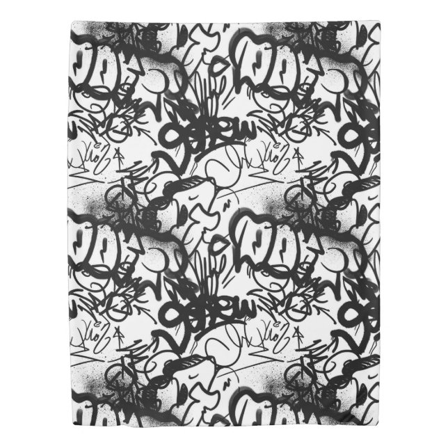 Urban Street Art Graffiti Pattern  Duvet Cover (Front)