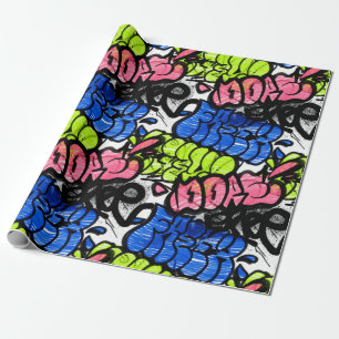 Urban Street Art Graffiti Pattern Wrapping Paper