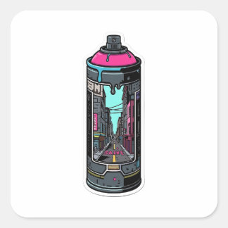 Urban Street Art Graffiti Spray Can 3D Sticker
