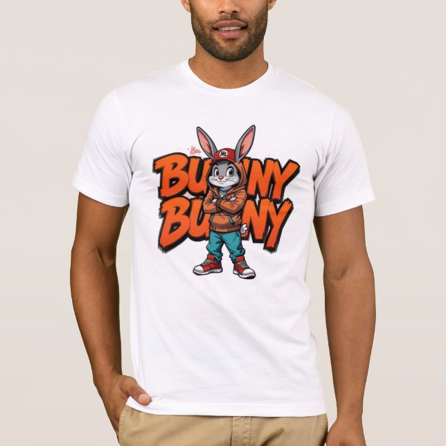 Urban Street Bunny Style 🐰🔥 T-Shirt (Front)