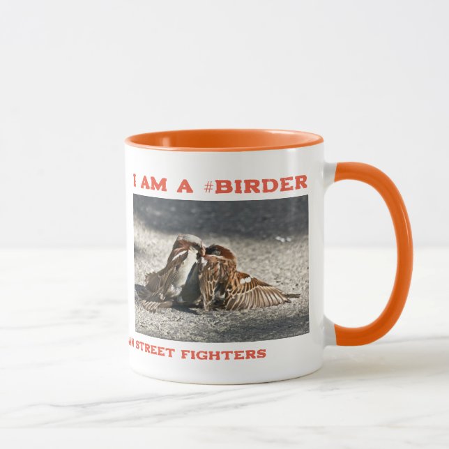 Urban Street Fighters House Sparrows Birder Mug (Right)