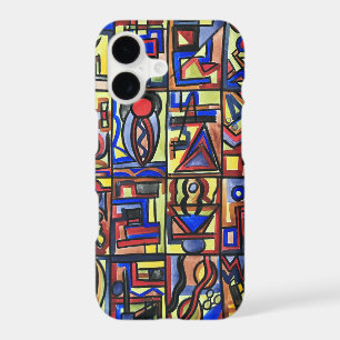 Urban Street Two-Hand Painted Abstract Art iPhone 17 Case
