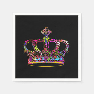 Urban streetstyle graffiti crown paper napkins