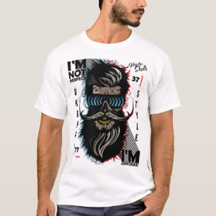 urban style Death head beard hipster skull crane T-Shirt