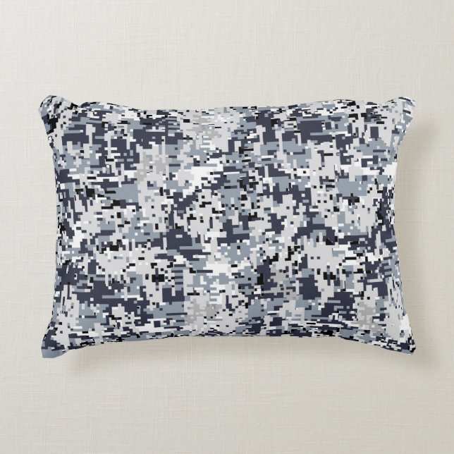 Urban Style Digital Camouflage Decor Accent Pillow (Front)