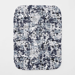 Urban Style Grey Digital Camouflage Burp Cloth