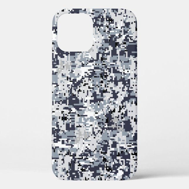 Urban Style Silver Digital Camouflage Decor Case-Mate iPhone Case (Back)