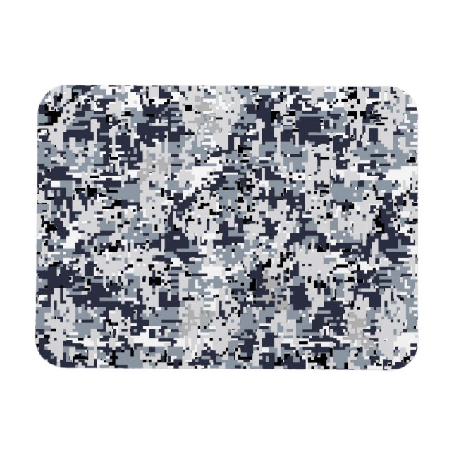 Urban Style Silver Digital Camouflage Magnet (Horizontal)