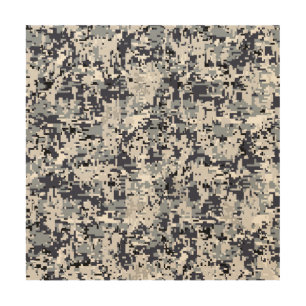 Urban Style Silver Grey Digital Camouflage Wood Wall Decor