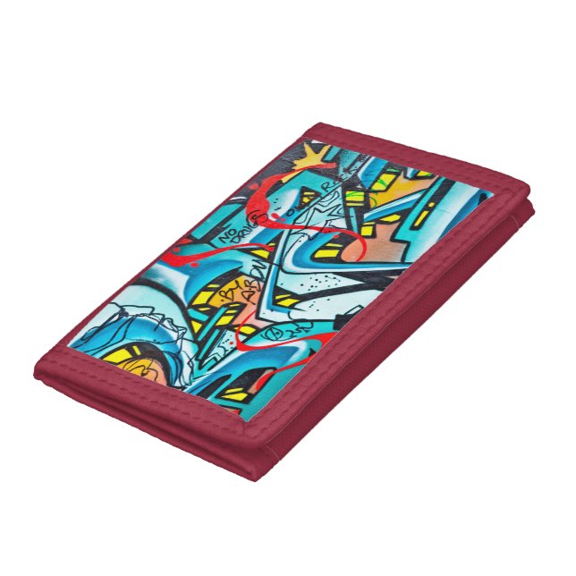 Urban subway graffiti art trifold wallet (Bottom)