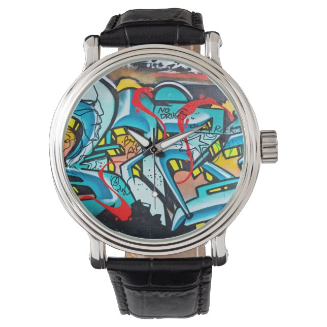 Urban subway graffiti art watch (Front)
