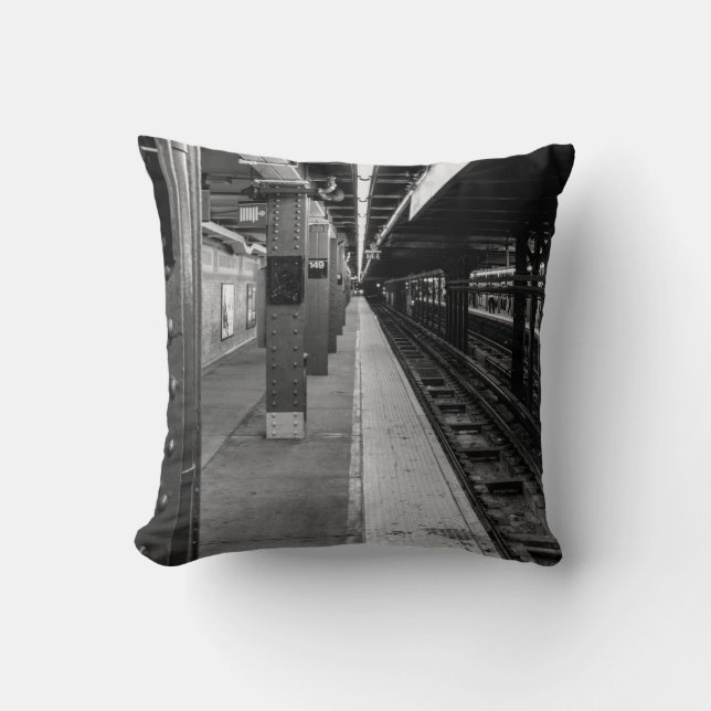 Urban Subway photo Throw Pillow (Front)