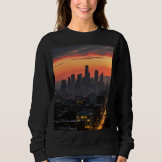 Urban Sunset Skyline Women's Basic T-Shirt Sweatshirt