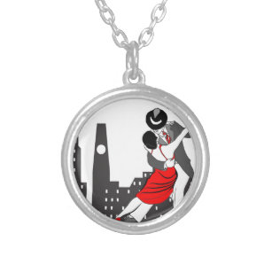 Urban tango silver plated necklace