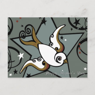 Urban Tattoo Swallow Bird Design Postcard