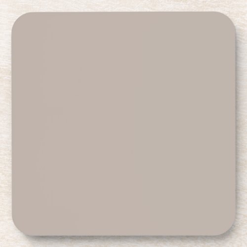 Urban Taupe Solid Color Nightingale Gray N200_3 Beverage Coaster
