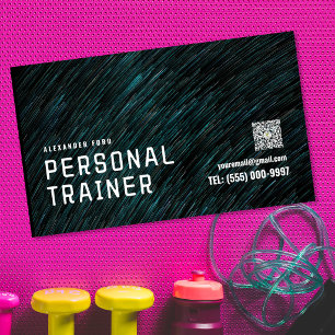 Urban texture background green Personal Trainer  Business Card Magnet