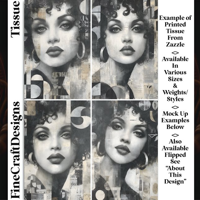 Urban Texture Modern Portraits DM4L Decoupage Tissue Paper (Creator Uploaded)