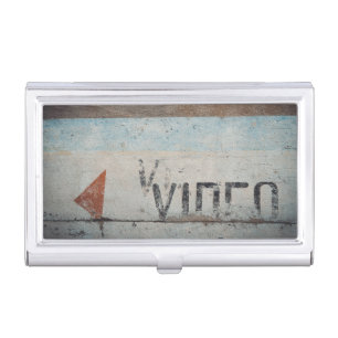 Urban-themed loft style cinephile movie lovers  business card case