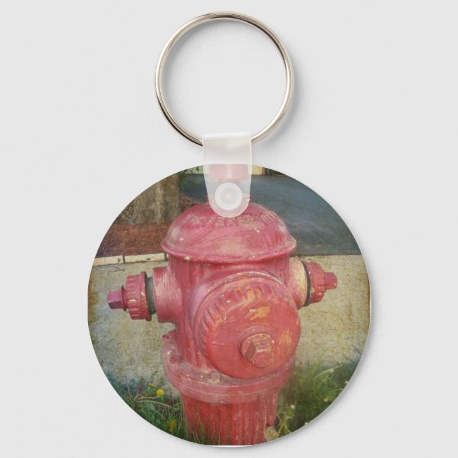 Urban Treated Fire Hydrant Keychain. Keychain (Front)