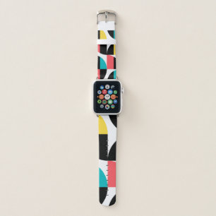 Urban, trendy, colorful, modern graphic pattern apple watch band