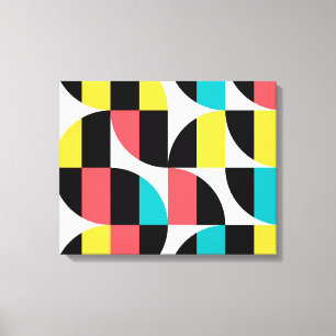 Urban, trendy, colorful, modern graphic pattern canvas print