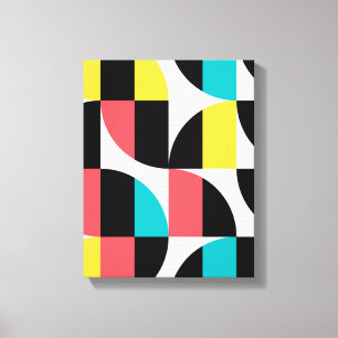 Urban, trendy, colorful, modern graphic pattern canvas print