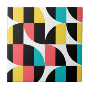 Urban, trendy, colorful, modern graphic pattern ceramic tile