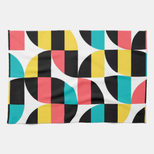 Urban, trendy, colorful, modern graphic pattern kitchen towel