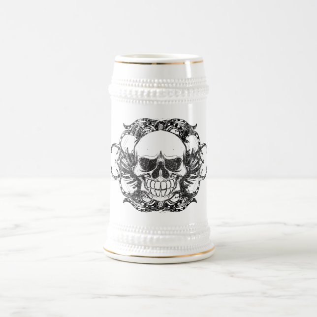 Urban tribal skull beer stein (Center)