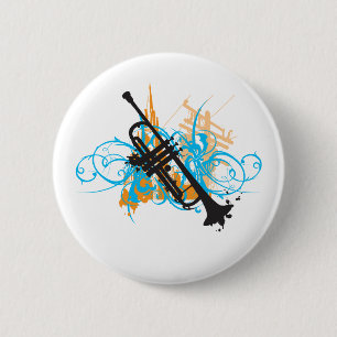 Urban Trumpet Pinback Button