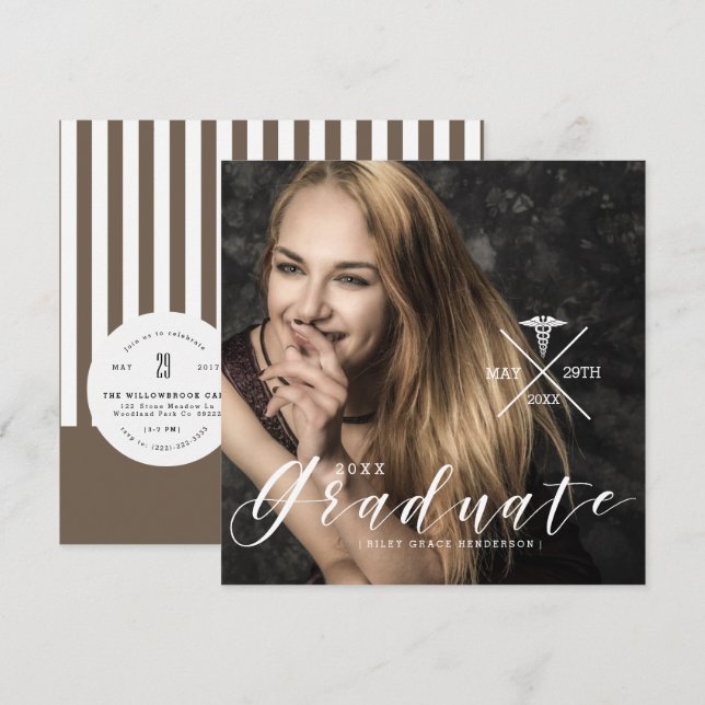 Urban Typography | Nursing Graduate Announcement (Front/Back)