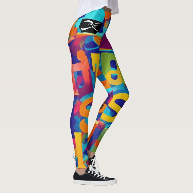  "Urban Vibes: Hats in Harmony" Leggings (Right)