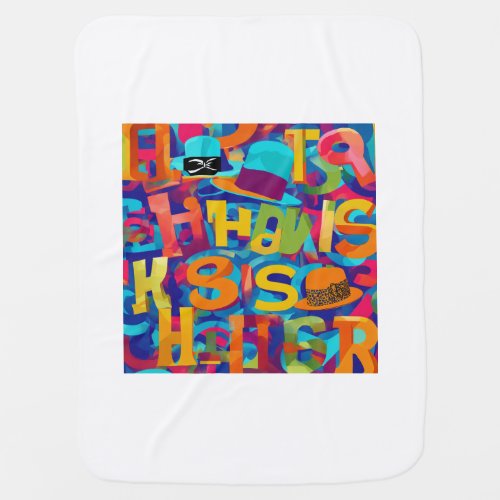 Urban Vibes Hip_Hop Hats Design Baby Blanket