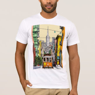 Urban Vibes: San Francisco Streetcar Art T-Shirt