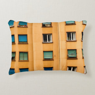 Urban view of the city of Bilbaoapartment,architec Accent Pillow