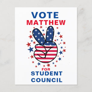 Urban Vote for Class President: VICTORY sign Flyer
