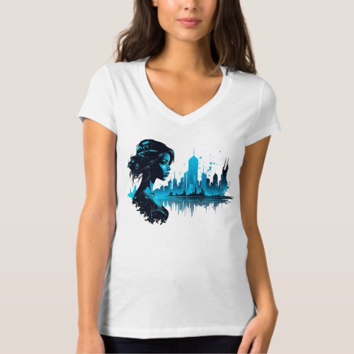 Urban Wanderer Womans Journey to the City T_Shirt