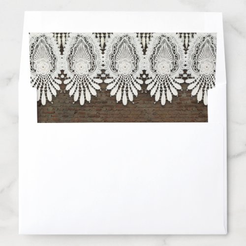 Urban Warehouse Rustic with Lace Industrial Brick Envelope Liner