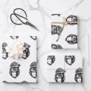 Urban Warrior Gorilla Wrapping Paper Sheets