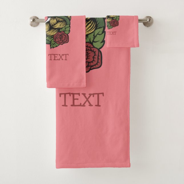 Urban Warrior Unicorn Rose   Bath Towel Set (Insitu)