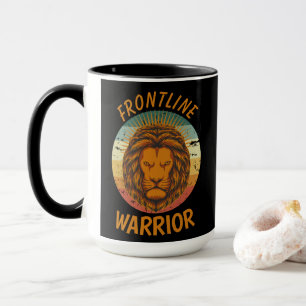 Urban Warrior Yellow Lion Frontline Warrior Mug