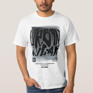 Urban Wear Shirt - Black Graffiti Streetwear Tee