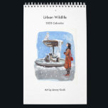 Urban Wildlife 2025 Calendar<br><div class="desc">2025 Calendar by artist Jenny Kroik. Featuring paintings of urban wildlife in New York City. 
12 Colorful illustrations,  all created using gouache on paper between the years 2016-2024.</div>