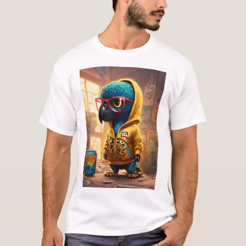 Urban Wizard Fusion Keith Haring x Bape Cartoon L T_Shirt