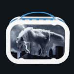 Urban Wolf Lunch Box<br><div class="desc">Wolf during a storm in a urban environment.</div>