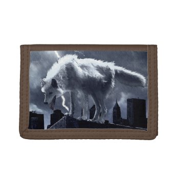 Urban Wolf Tri-fold Wallet by CaptainScratch at Zazzle
