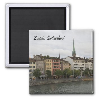 Urban Zurich Switzerland City View Photo Magnet by RossiCards at Zazzle