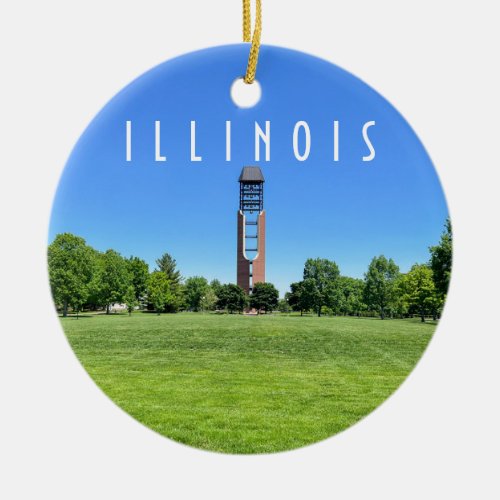 Urbana Champaign Illinois Ceramic Ornament